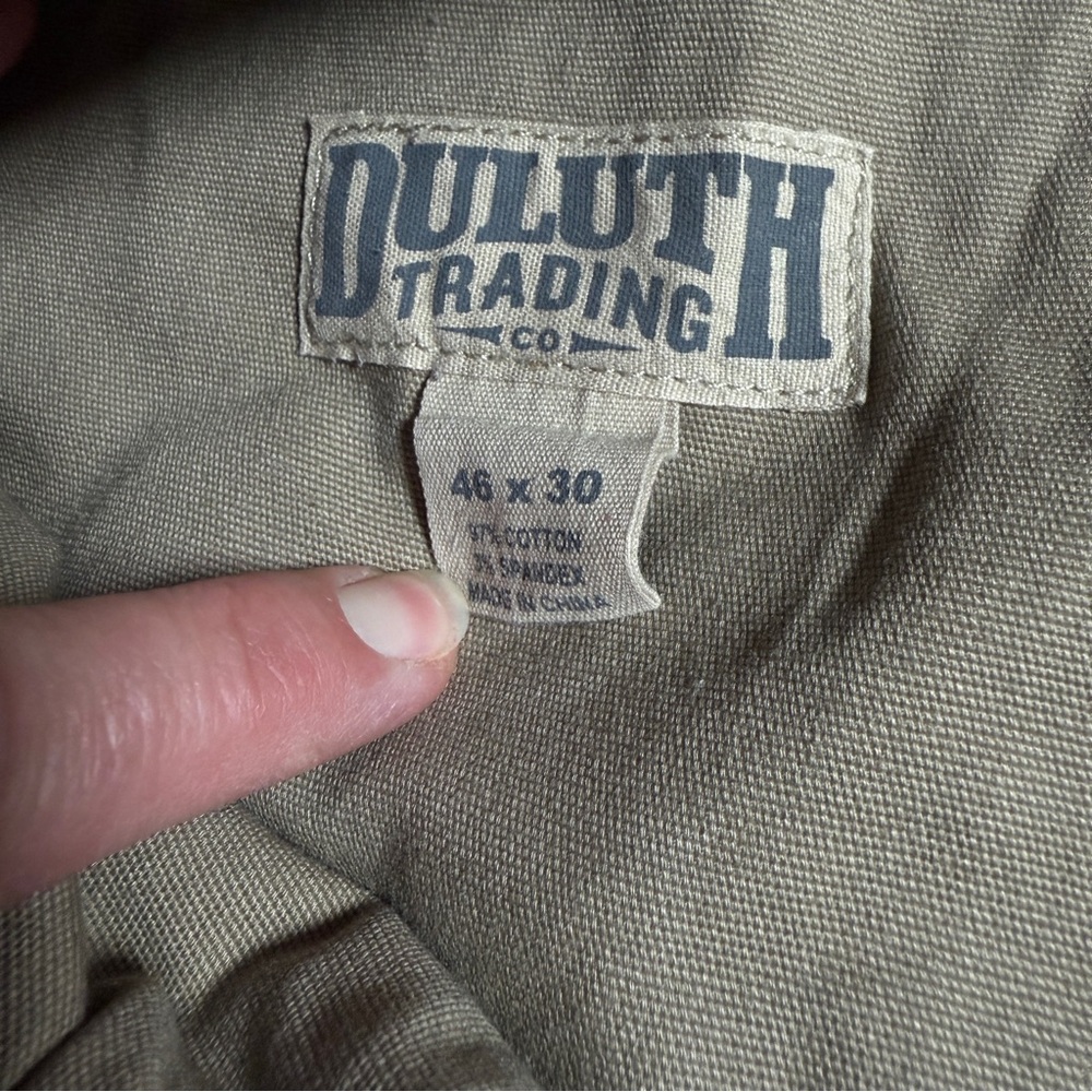 Duluth Trading Co Big Men's Tan Khaki Flex Firehose Canvas 46x30 Relaxed‎ Fit - Picture 7 of 8